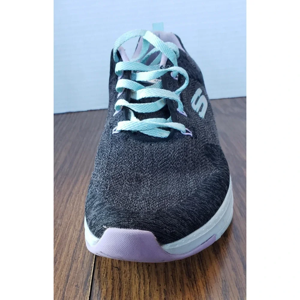 Skechers Comfy Wave Woman's Arch Fit Size 11 Black Lavender Shoes - Picture 4 of 15